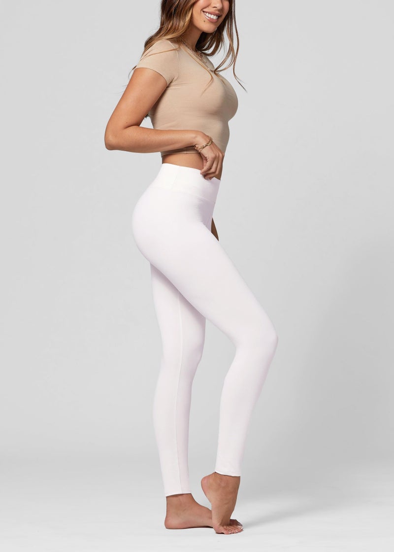 Conceited Womenâ€™s Leggings - High Waisted - Soft - Casual - Super White - Large - X-Large - Image 4